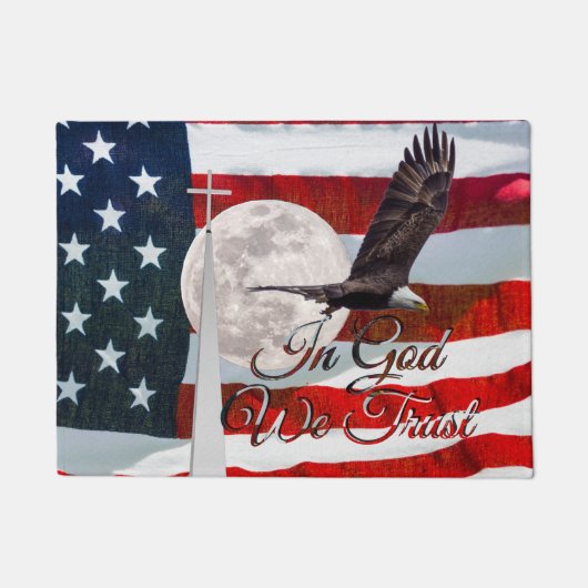 Gott wir vertrauen Doormat Rug Fußmatte (Vorderseite)