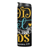 Gott wird alle deine Bedürfnisse erfüllen Thermosbecher (Nach rechts gedreht)