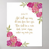 Gott wird alle Tränen abwischen Offenbarung 21:4 Poster (Vorne)