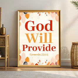 Gott wird Boho Christliche Mauerkunst geben Poster