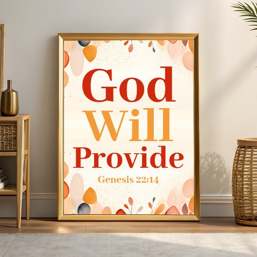 Gott wird Boho Christliche Mauerkunst geben Poster