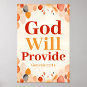 Gott wird Boho Christliche Mauerkunst geben Poster (Vorne)