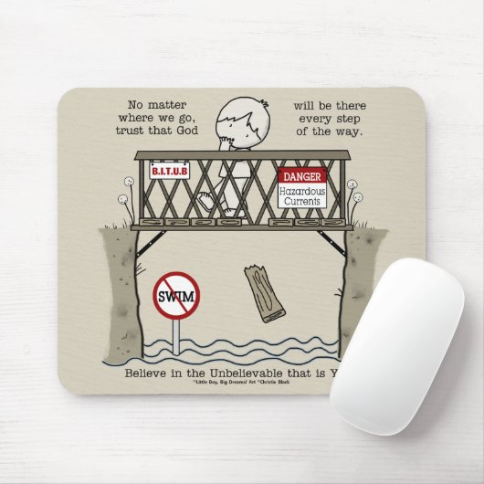 Gott wird da sein mousepad (Mit Mouse)