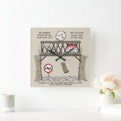 Gott wird da sein quadratische wanduhr (Zuhause)