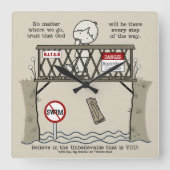 Gott wird da sein quadratische wanduhr (Vorderseite)