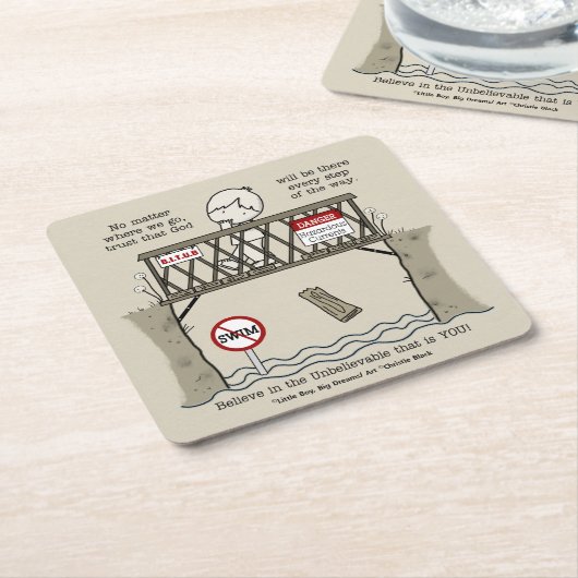 Gott wird da sein rechteckiger pappuntersetzer (angewinkelt)