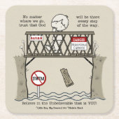 Gott wird da sein rechteckiger pappuntersetzer (Vorderseite)