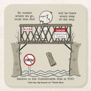 Gott wird da sein rechteckiger pappuntersetzer