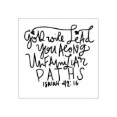 Gott wird dich auf unbekannten Wegen führen Gummistempel (Prägung)