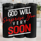 Gott wird dich bald überraschen thermosbecher