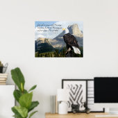 Gott wird dich mit seinem Flügel Psalm 91 bedecken Poster (Heimbüro)