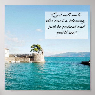 Gott wird diesen Prozess zu einem Segen Christlich Poster