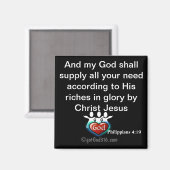 Gott wird Ihre Bedürfnisse gotGod316.com Magnet (Vorderseite/Rückseite)