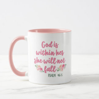 Gott wird in ihr nicht fallen // Bibelverse Tasse