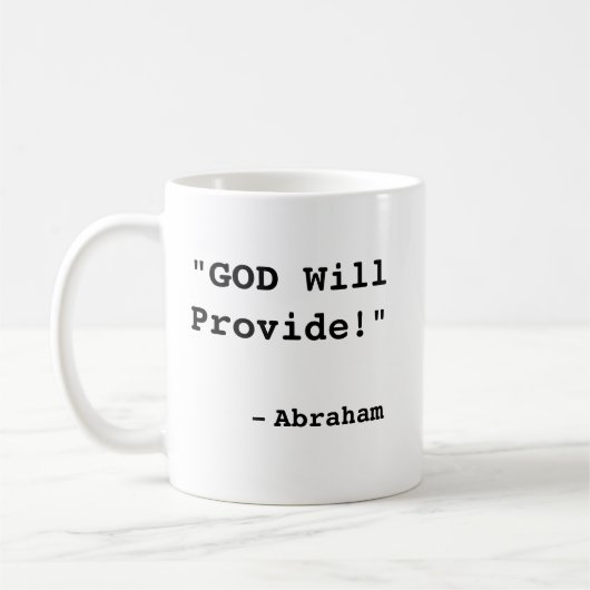 "GOTT wird liefern!" - Faithful Bible Verse - Kaffeetasse (Links)