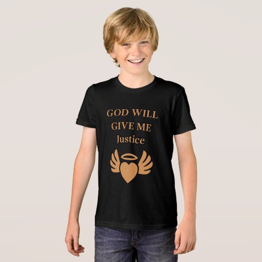 Gott wird mir Gerechtigkeit geben Tri-Blend Shirt (Vorderseite voll)
