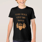Gott wird mir Gerechtigkeit geben Tri-Blend Shirt (Vorderseite)