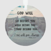 Gott wird mit dir stehen Inspiration Christlich Ornament (Rückseite)