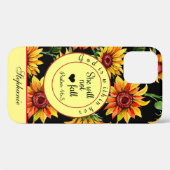 Gott wird nicht Sonnenblume fallen Case-Mate iPhone Hülle (Rückseite (Horizontal))