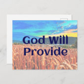 Gott wird Postkarte liefern (Vorne/Hinten)