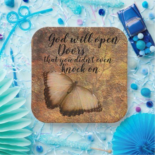 Gott wird Türen öffnen" Party-Teller Pappteller (Party)