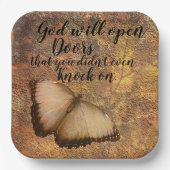 Gott wird Türen öffnen" Party-Teller Pappteller (Vorderseite)