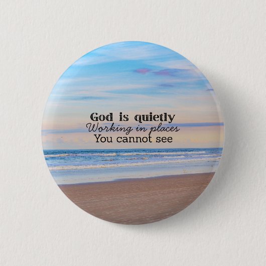 Gott wirkt christliche Typografie Biblisch Button (Vorderseite)