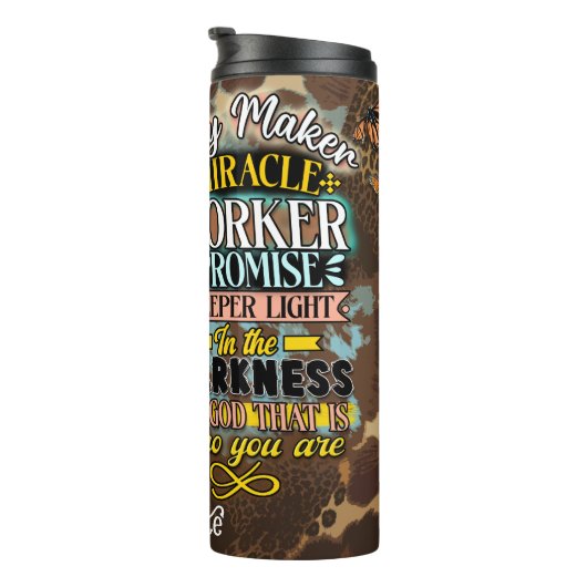 Gott: "Wunder Maker", "Wunderarbeiter", "Licht" Thermosbecher (Nach rechts gedreht)