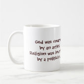 Gott wurde durch ein artist.$12.95 hergestellt kaffeetasse (Links)