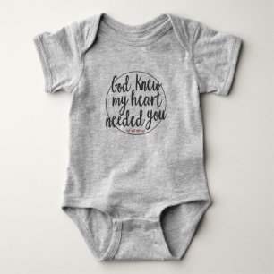 Gott wusste, dass mein Herz Sie benötigte Baby Strampler