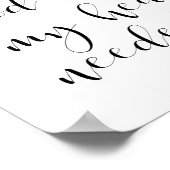 Gott wusste, mein Herz braucht euch Poster (Ecke)