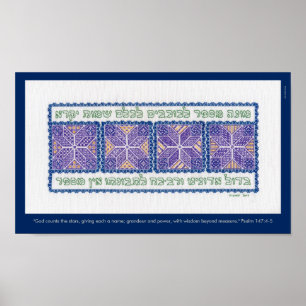 "Gott zählt die Stern-" Psalm-147:4 - 5, Poster