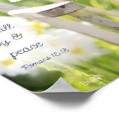 Gott zitiert gelbe Blumenfotografie-Poster Poster (Ecke)