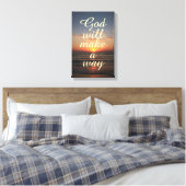 Gott zitiert Leinwand: Gott wird einen Weg gehen Leinwanddruck (Insitu (Schlafzimmer))