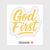Gott zuerst | Christlicher Vinyl-Sticker | FaithFu Aufkleber (Blatt)