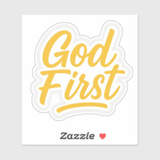 Gott zuerst | Christlicher Vinyl-Sticker | FaithFu Aufkleber