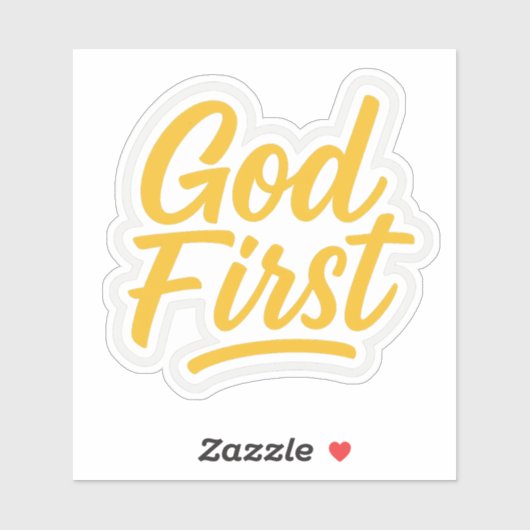 Gott zuerst | Christlicher Vinyl-Sticker | FaithFu Aufkleber (Blatt)