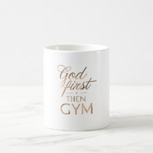 Gott zuerst, dann Gym Tasse – Christliche Workout