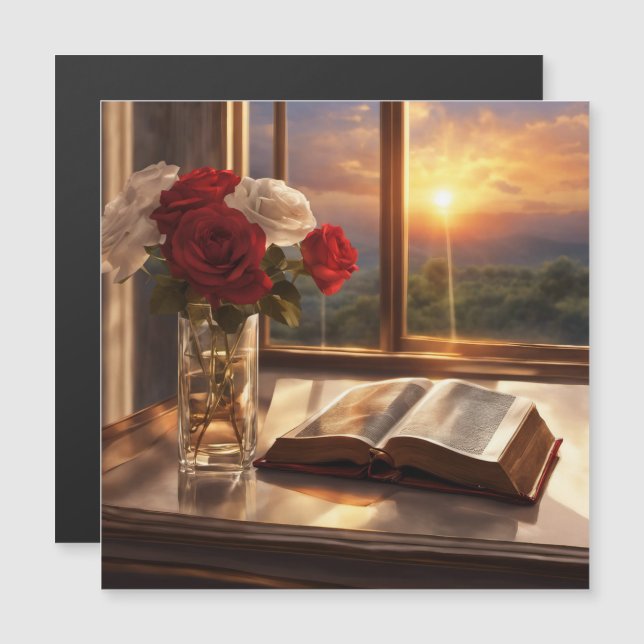 Gott zuerst - Poster Magnetkarte (Vorne/Hinten)