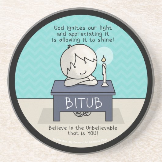 Gott zündet unser Licht Getränkeuntersetzer (Vorne)