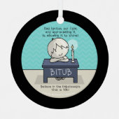 Gott zündet unser Licht Ornament Aus Metall (Vorderseite)