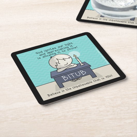 Gott zündet unser Licht Rechteckiger Pappuntersetzer (angewinkelt)