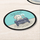 Gott zündet unser Licht Runder Pappuntersetzer (Angewinkelt)