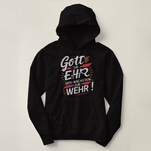 Gott zur Ehr dem Nächsten zur Wehr - Feuerwehr Hoodie (Design vorne)
