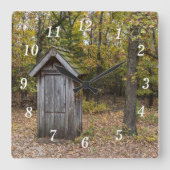 Gotta Go Wall Clock Quadratische Wanduhr (Vorderseite)