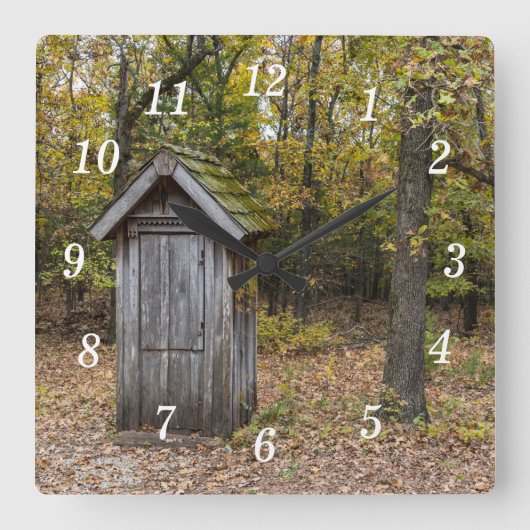 Gotta Go Wall Clock Quadratische Wanduhr (Vorderseite)