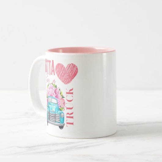 GOTTA HERZ WIE EIN LKW ZWEIFARBIGE TASSE (Vorderseite Links)