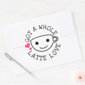 Gotta Latte Liebe Runder Aufkleber (Umschlag)