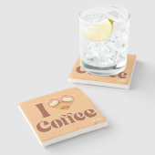 Gotta Liebe Coffee Niedlich Heart Java Jolt Steinuntersetzer (Seitenansicht)