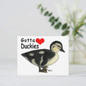 Gotta Liebe Duckies Postkarte (Stehend Vorderseite)